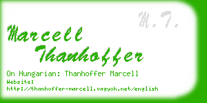 marcell thanhoffer business card
